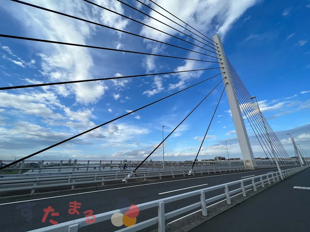 清砂大橋の橋の上からの写真